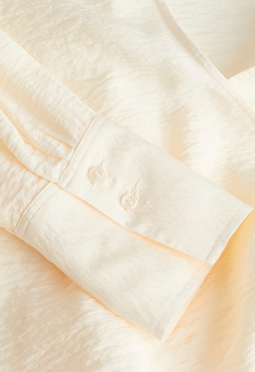 H&M - Cropped wrapover blouse - cream