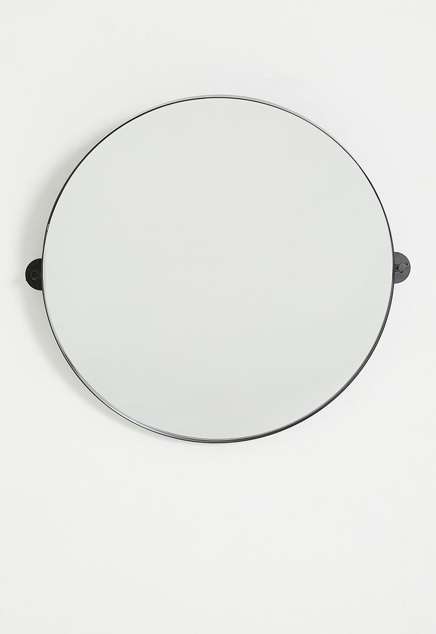 Sixth Floor - Round swivel bathroom mirror - black