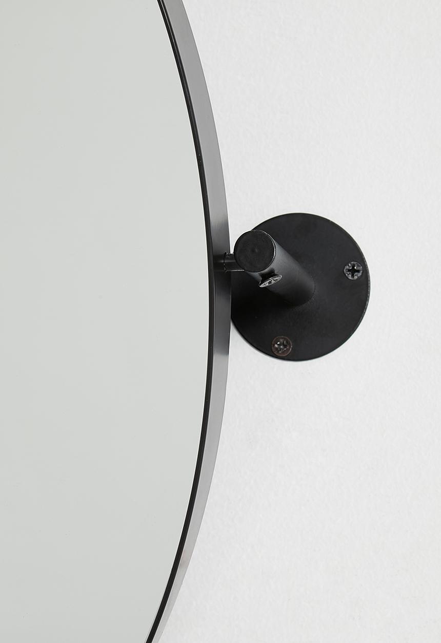 Sixth Floor - Round swivel bathroom mirror - black