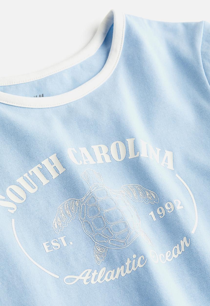 H&M - Printed T-shirt - light blue south carolina