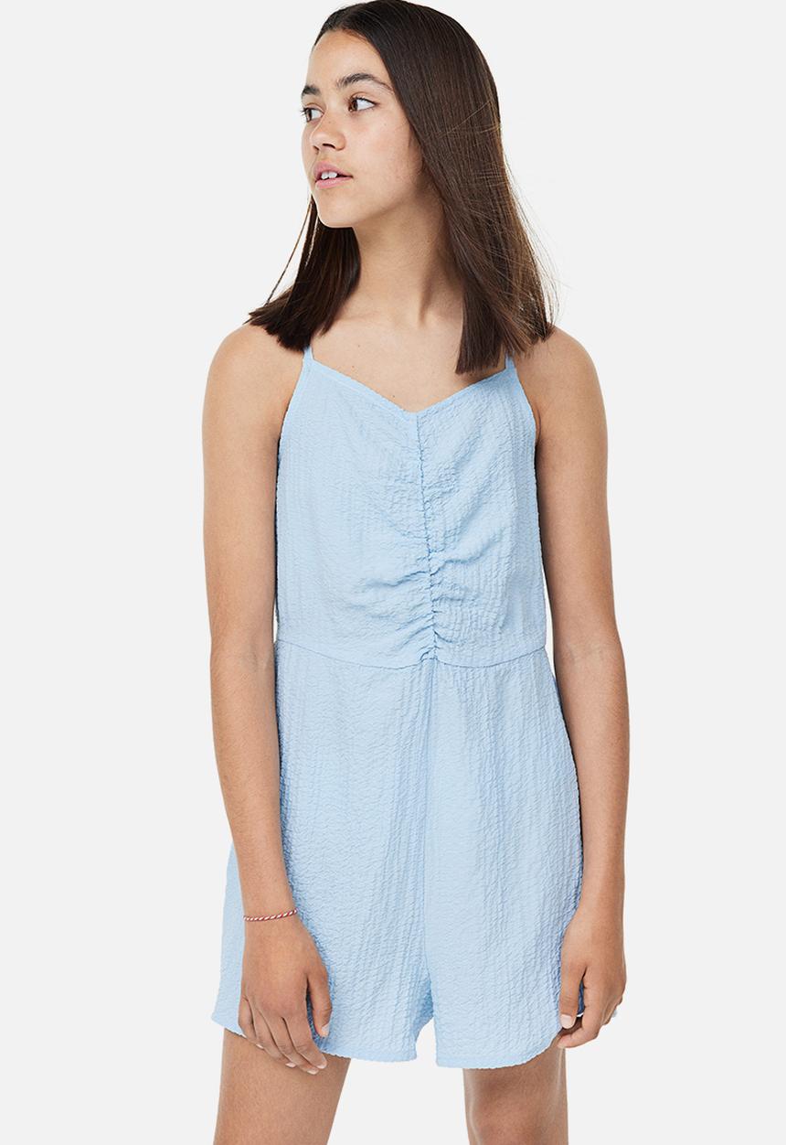 H&M - Ruched jumpsuit - light blue