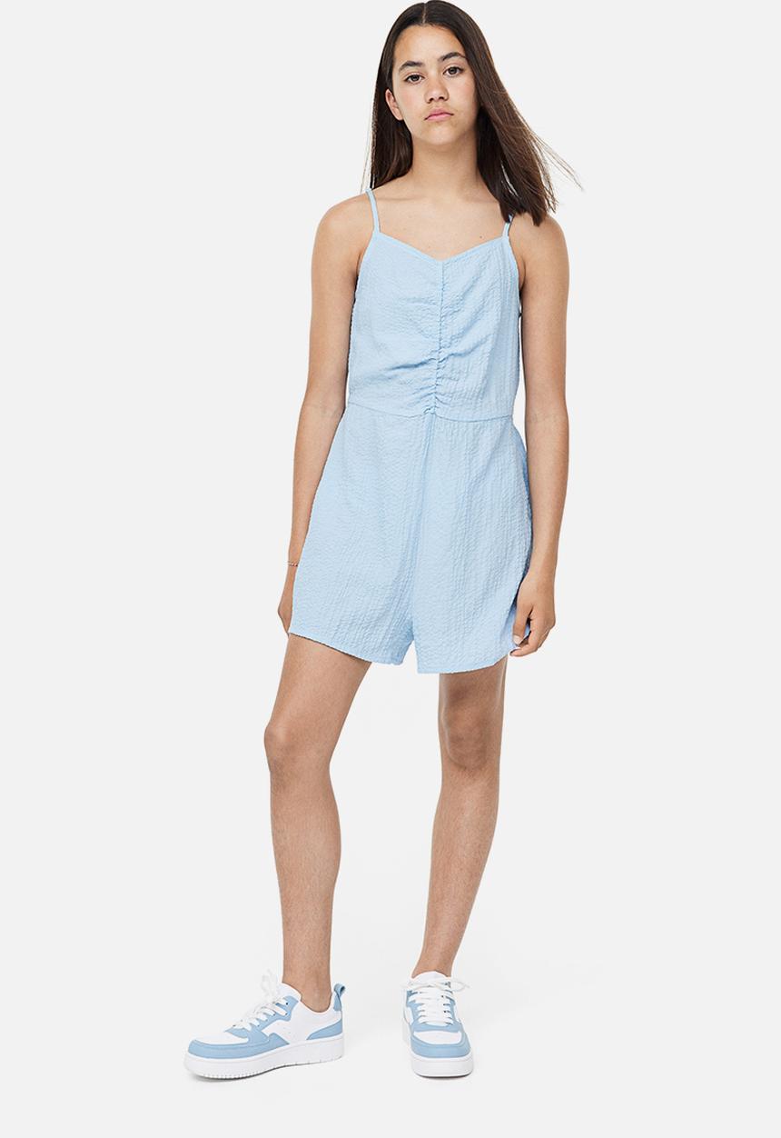 H&M - Ruched jumpsuit - light blue