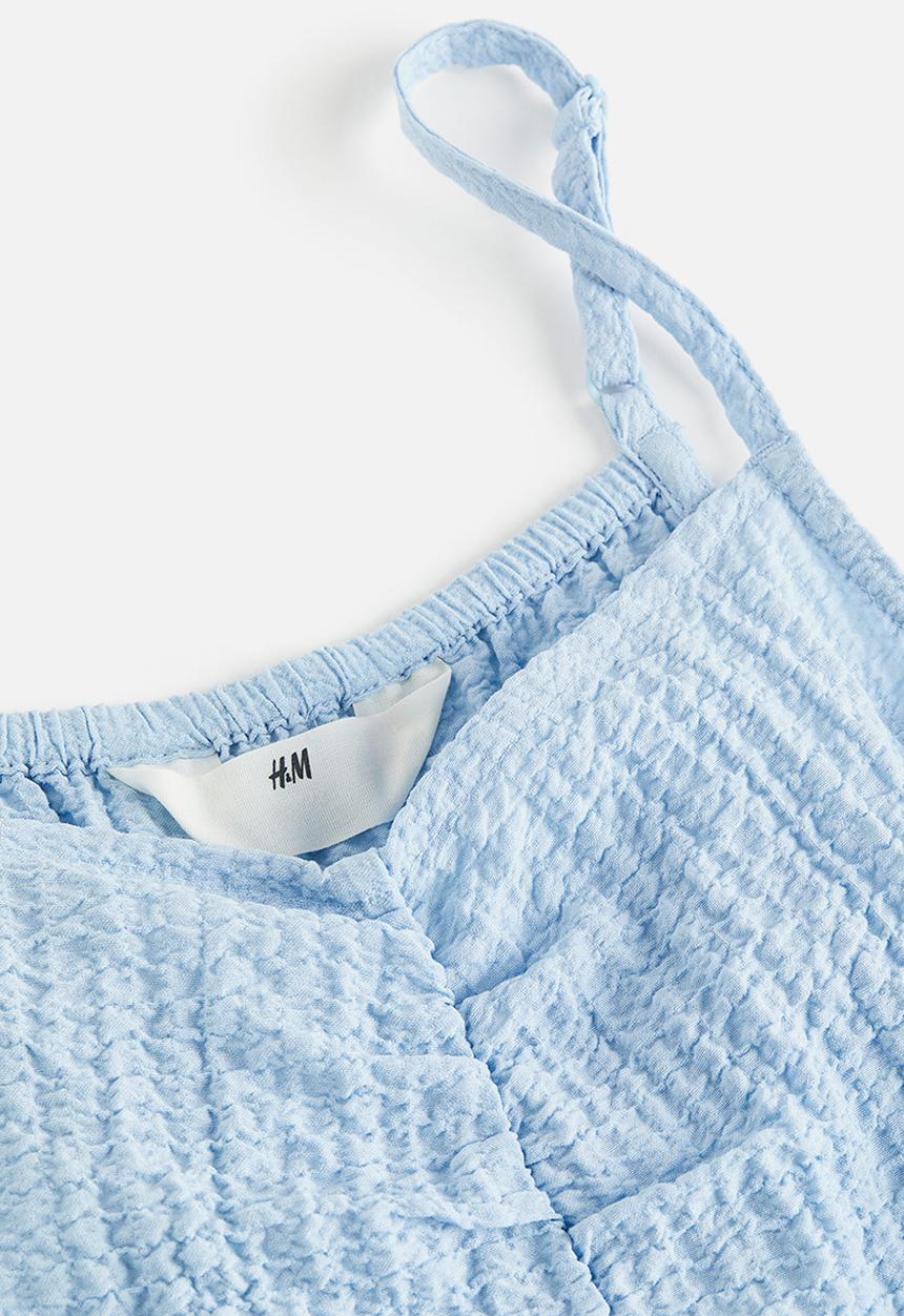H&M - Ruched jumpsuit - light blue