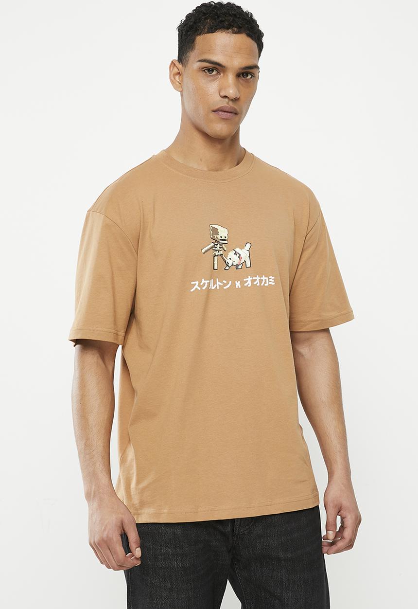 Only & Sons - Onsminecraft rlx short sleeve tee - tobacco brown