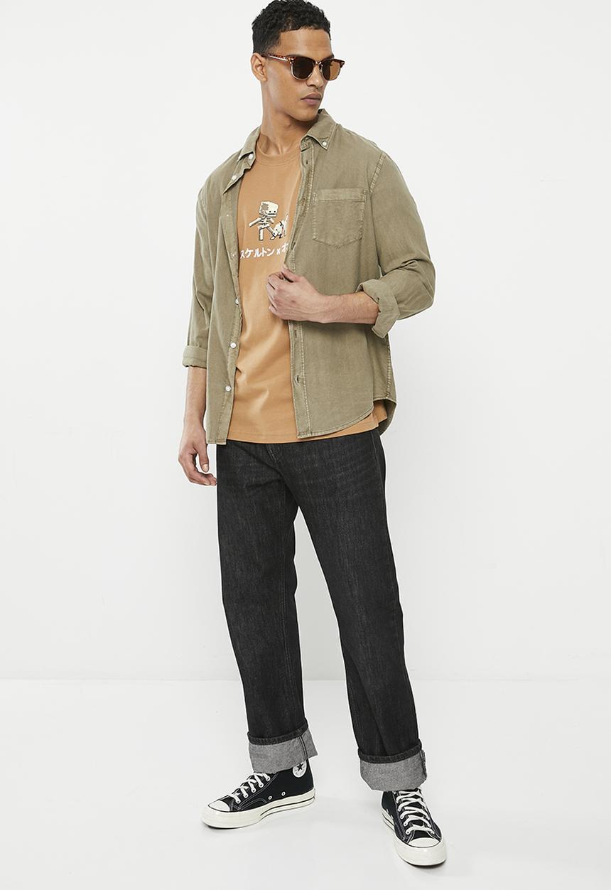 Only & Sons - Onsminecraft rlx short sleeve tee - tobacco brown