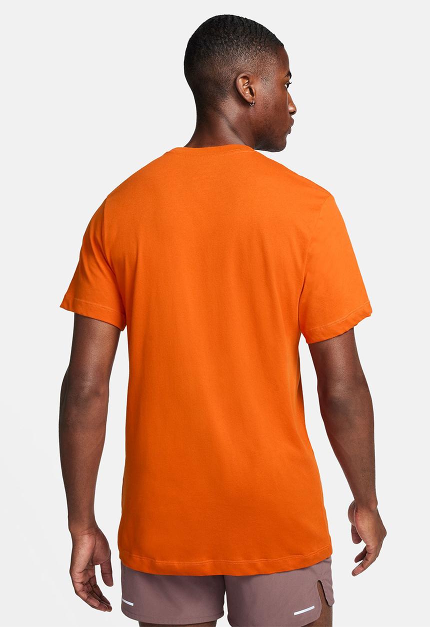 Nike - M nk df tee run trail - bright mandarin