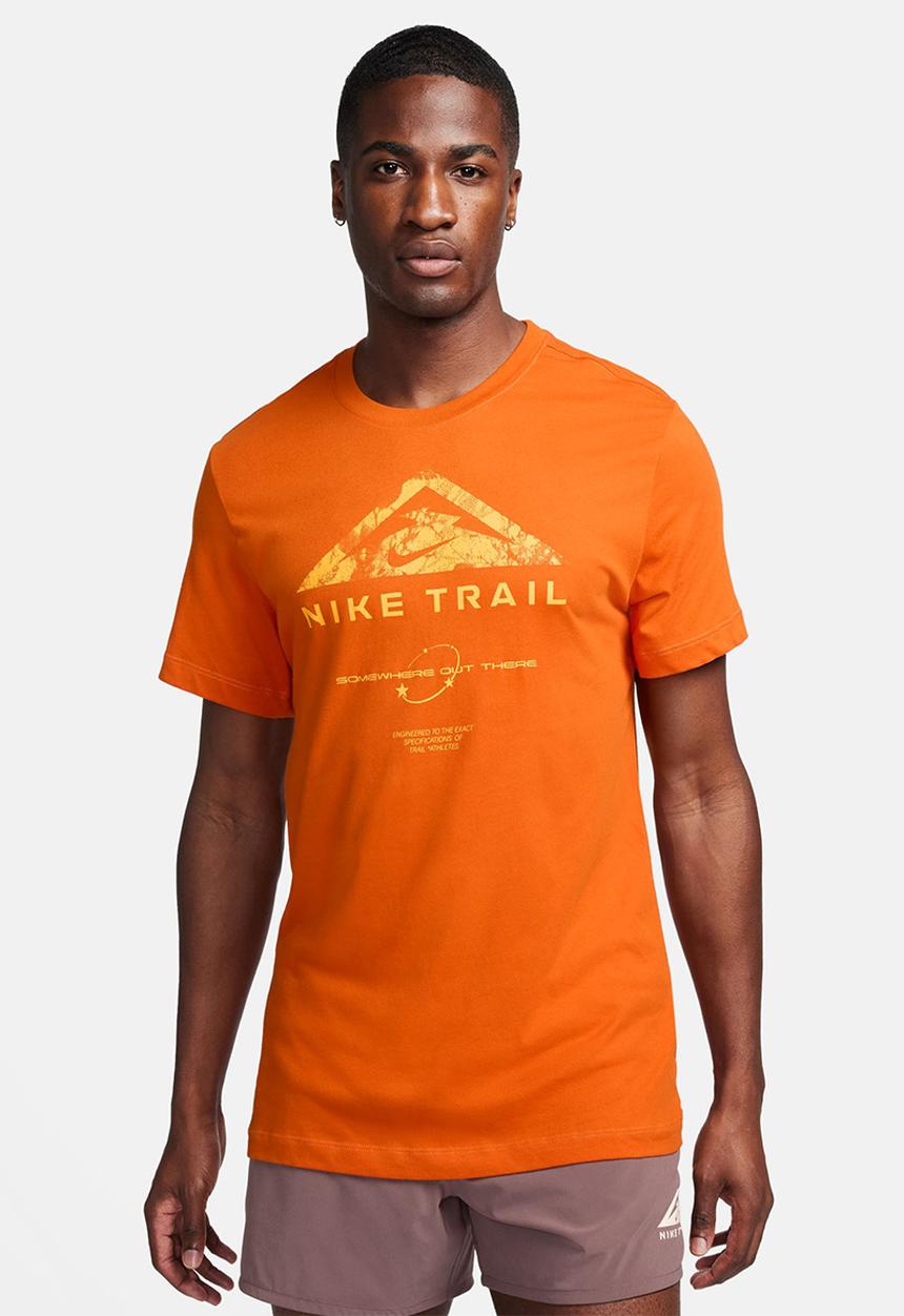 Nike - M nk df tee run trail - bright mandarin