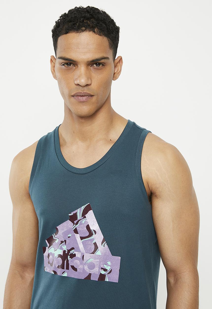 adidas Performance - M fi camo tank - teal