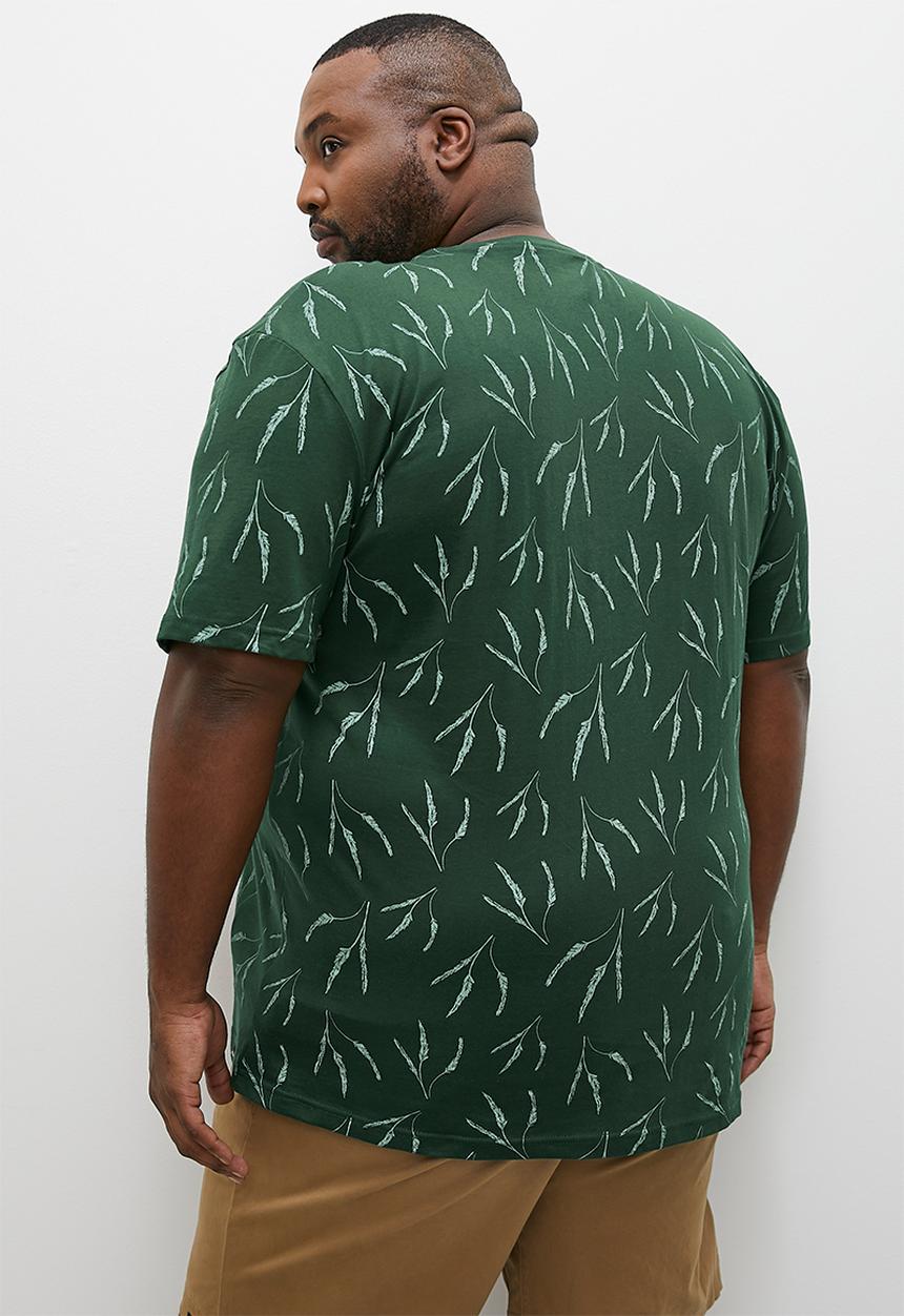 Superbalist - Feather print plus aop print tees - khaki