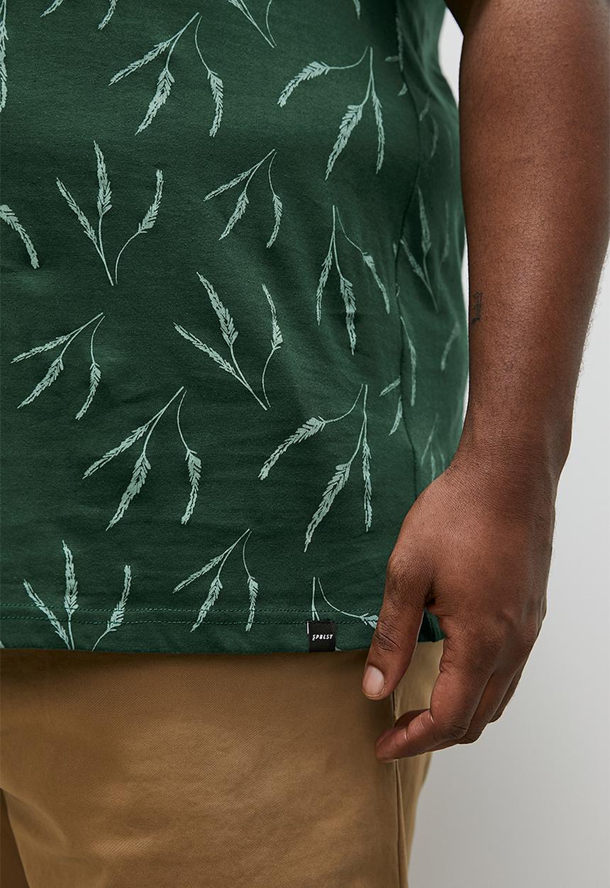 Superbalist - Feather print plus aop print tees - khaki