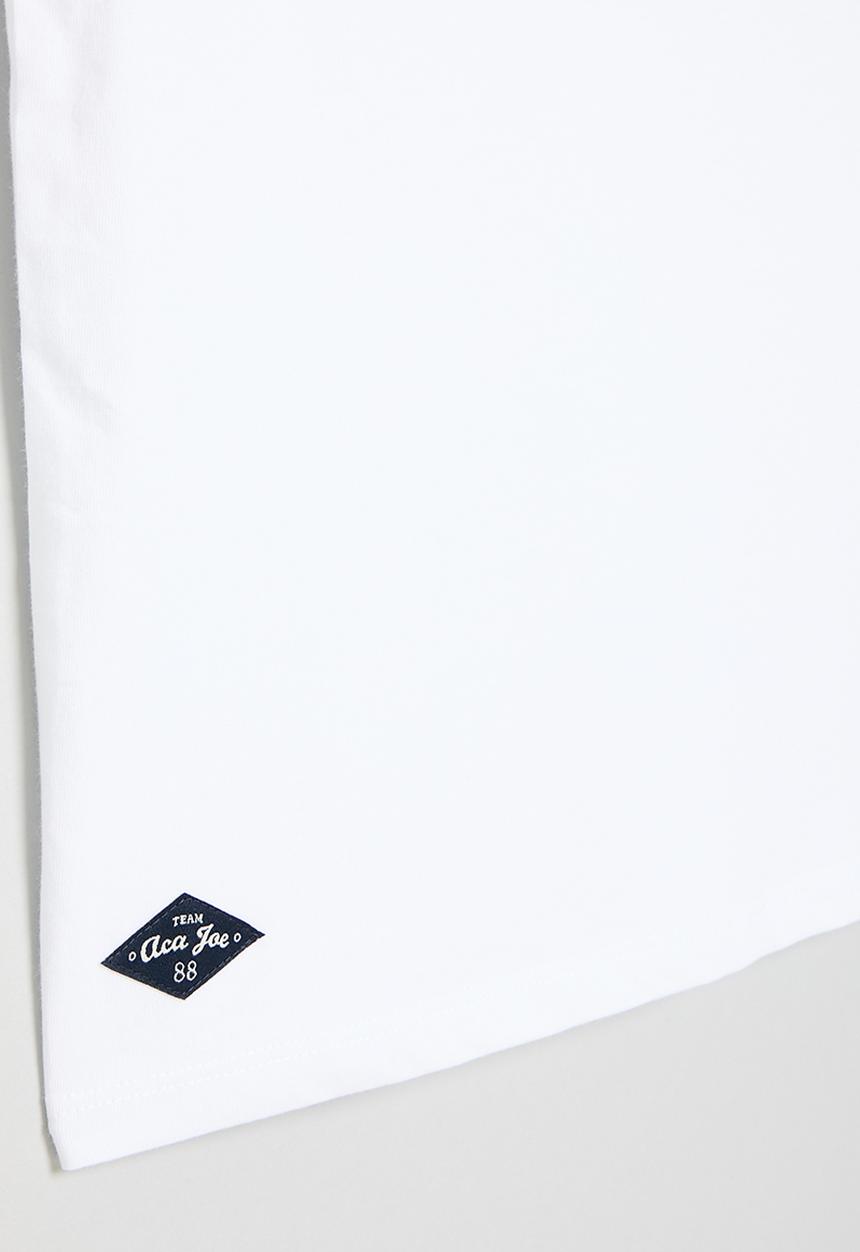 Aca Joe - Printed pink tee - white