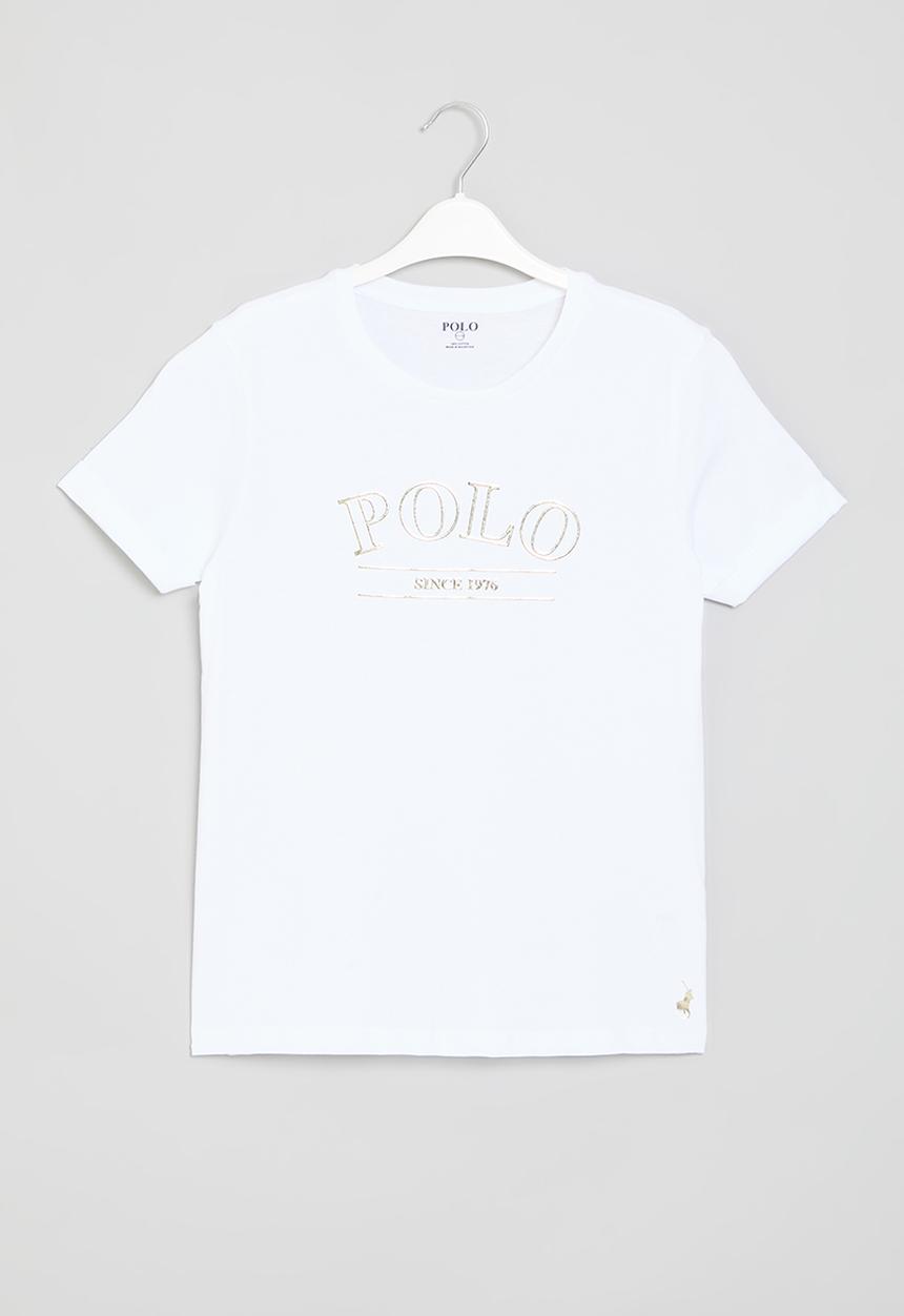 POLO - Girls paige printed tee - white