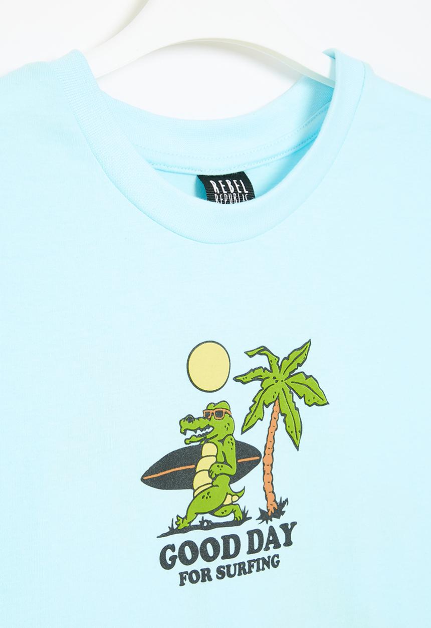 Rebel Republic - Printed tee - creme de peche