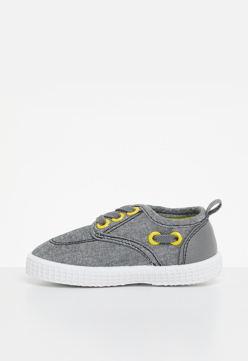 Pierre Cardin - Nixon baby boys sneaker - grey & yellow 