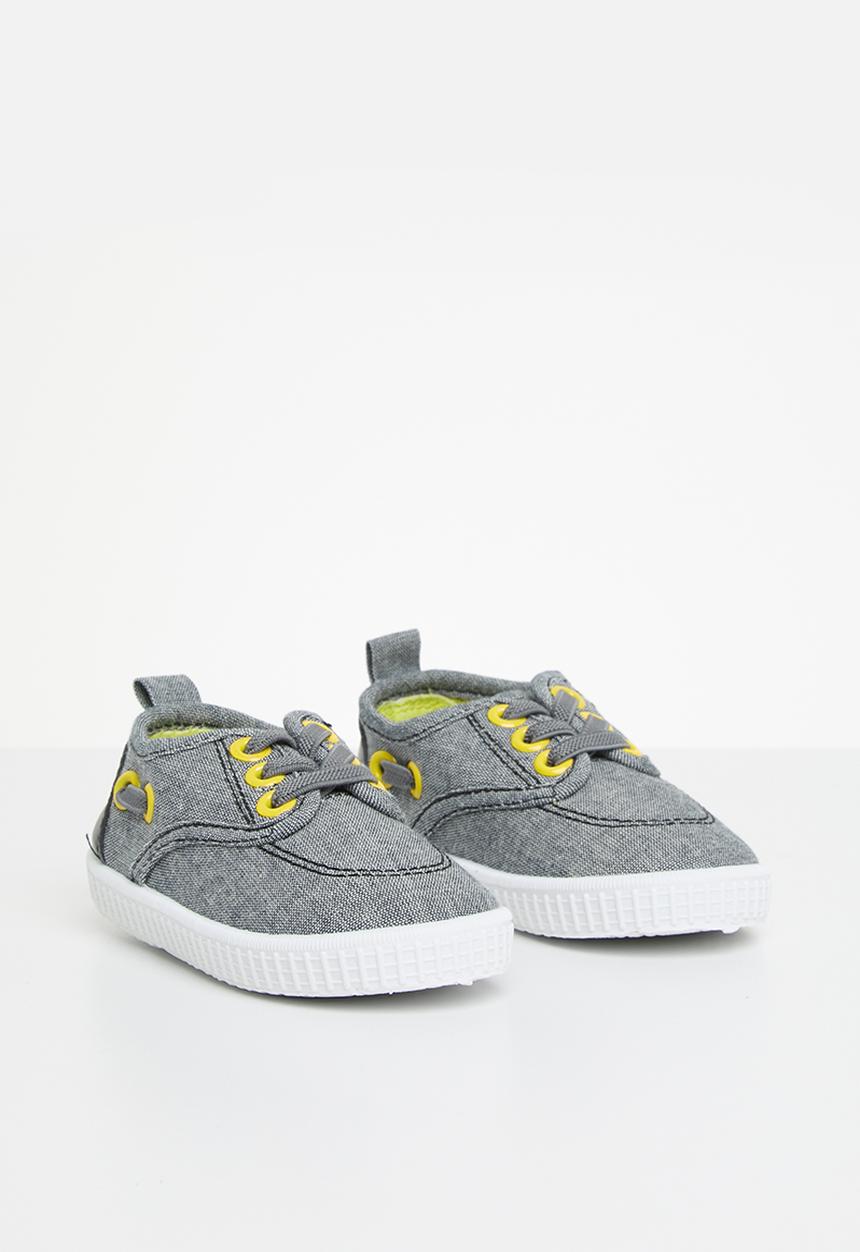 Pierre Cardin - Nixon baby boys sneaker - grey & yellow 