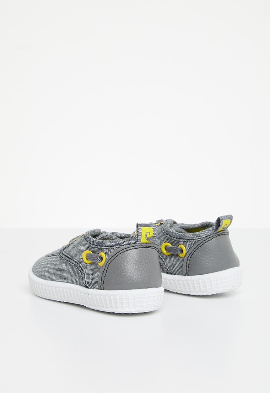 Pierre Cardin - Nixon baby boys sneaker - grey & yellow 