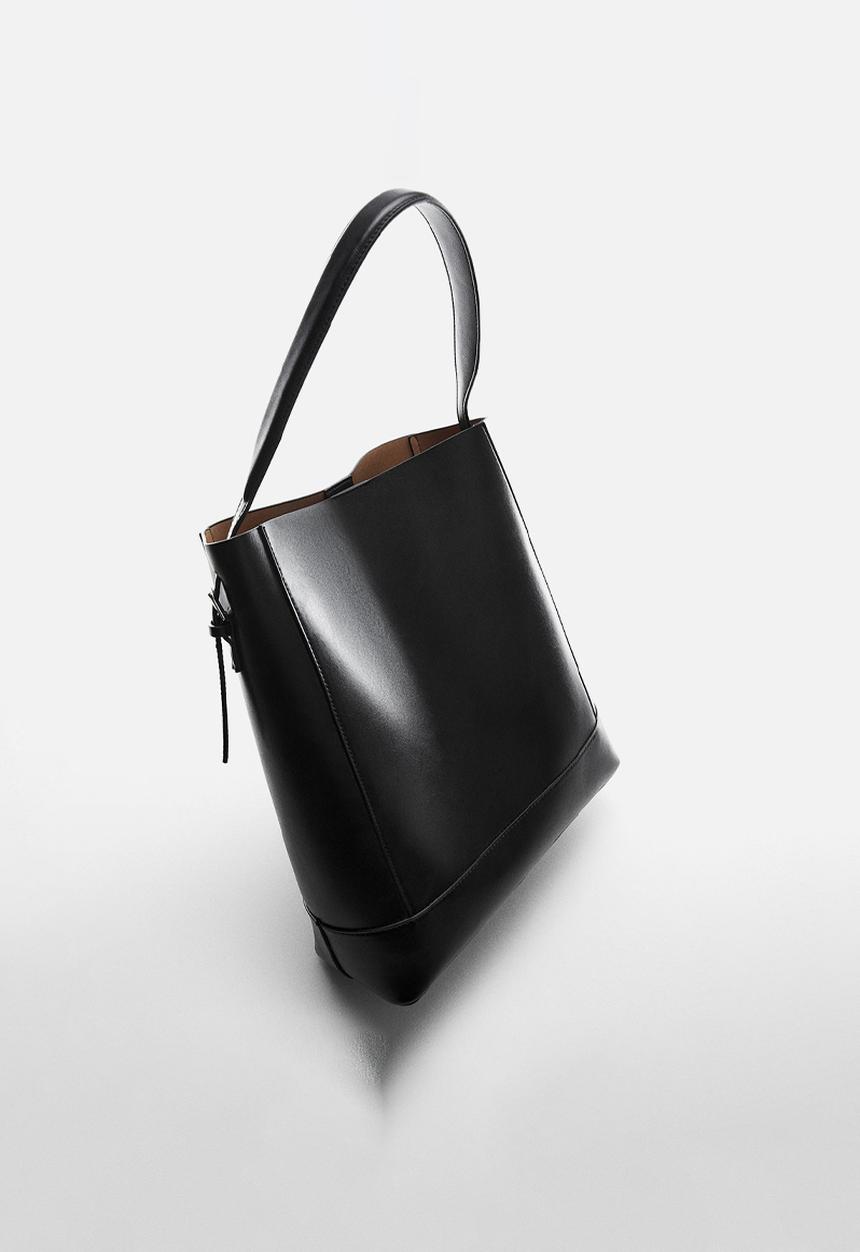 MANGO - Bag bambi - black