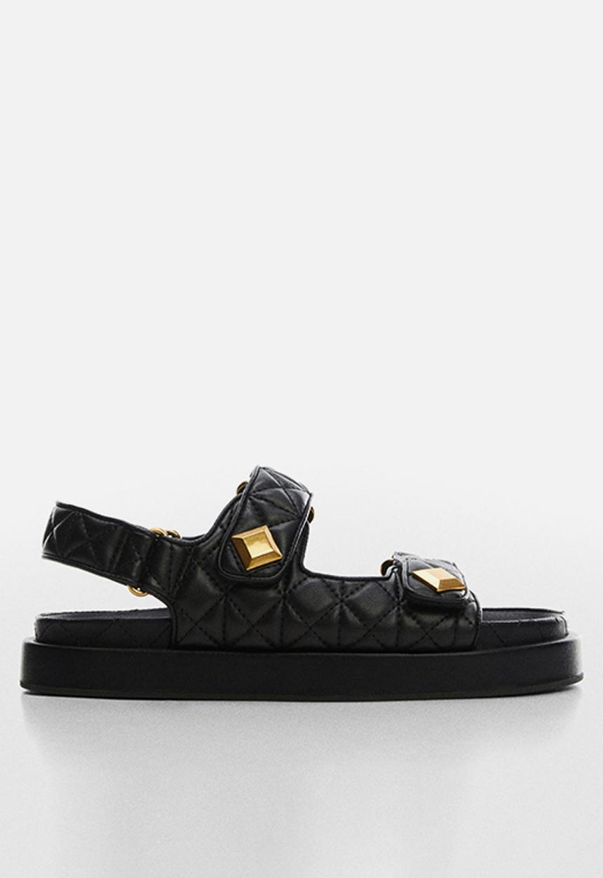 MANGO - Toni double strap sandal - black