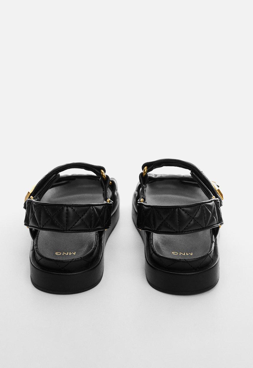 MANGO - Toni double strap sandal - black