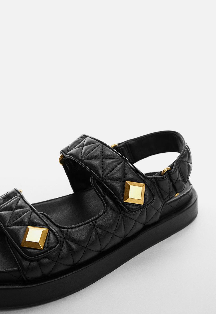 MANGO - Toni double strap sandal - black