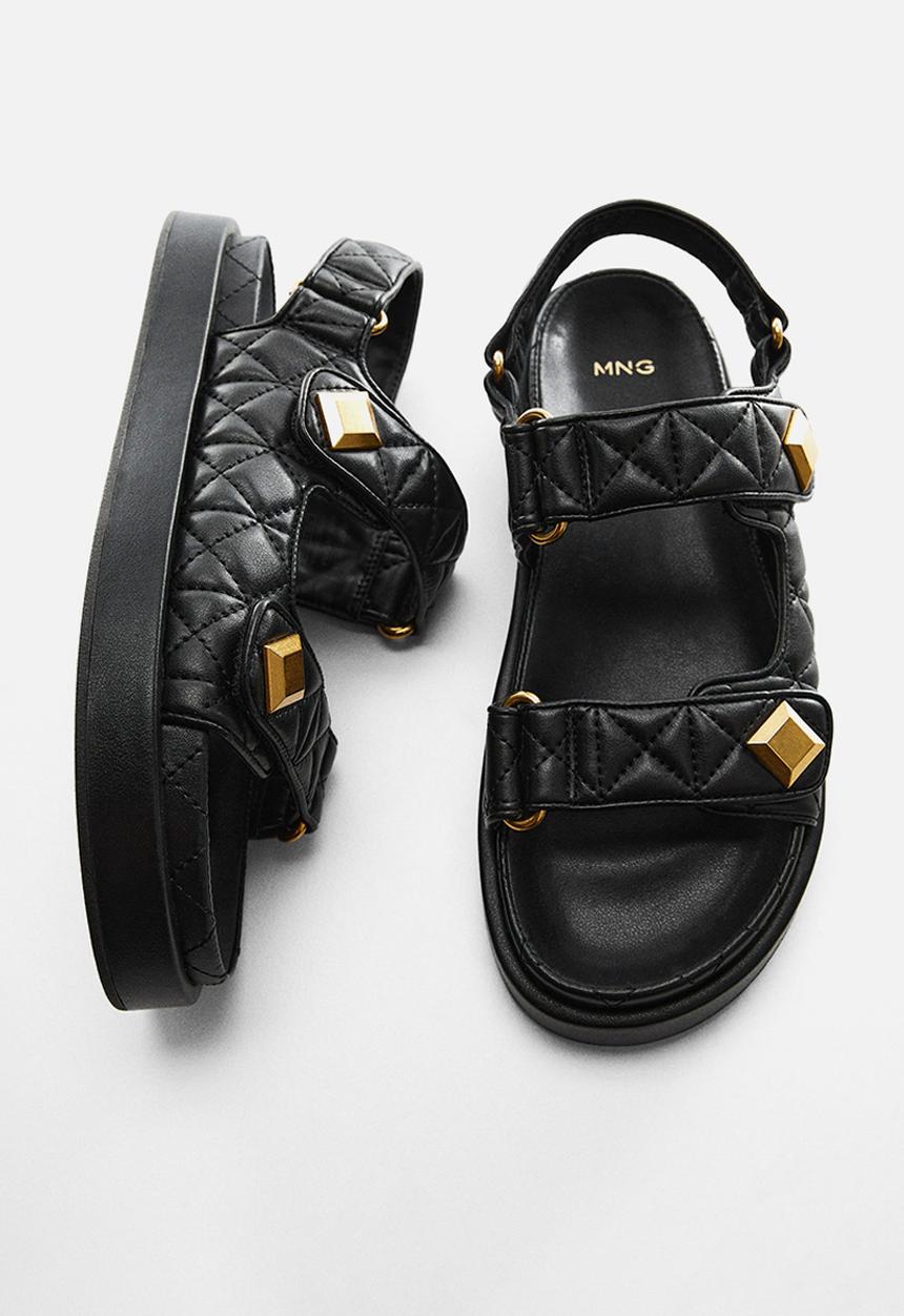 MANGO - Toni double strap sandal - black