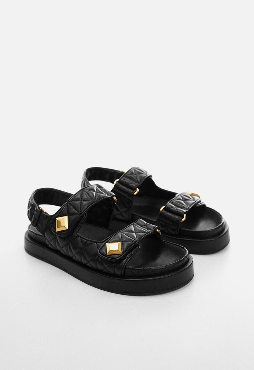 MANGO - Toni double strap sandal - black