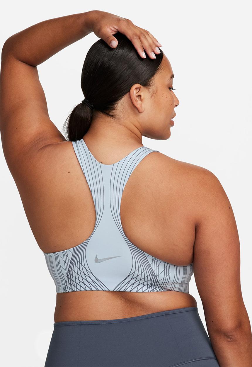 Nike - W Nike dri-fit swoosh high neck bra - blue tint 