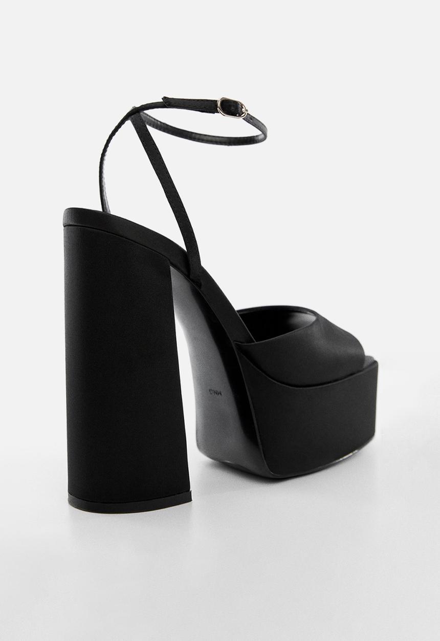 MANGO - Socto platform sandal - black