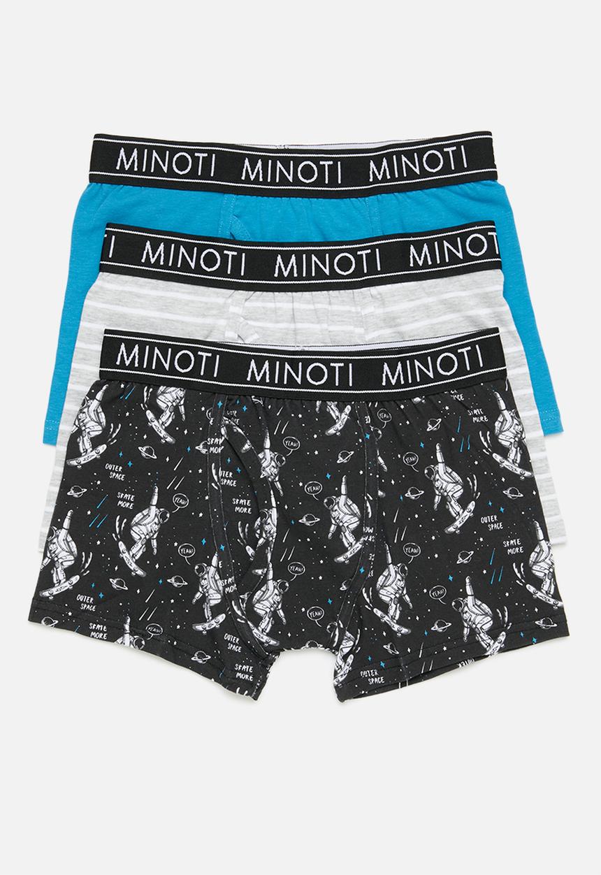 MINOTI - Boys 3 pack boxers - blue space