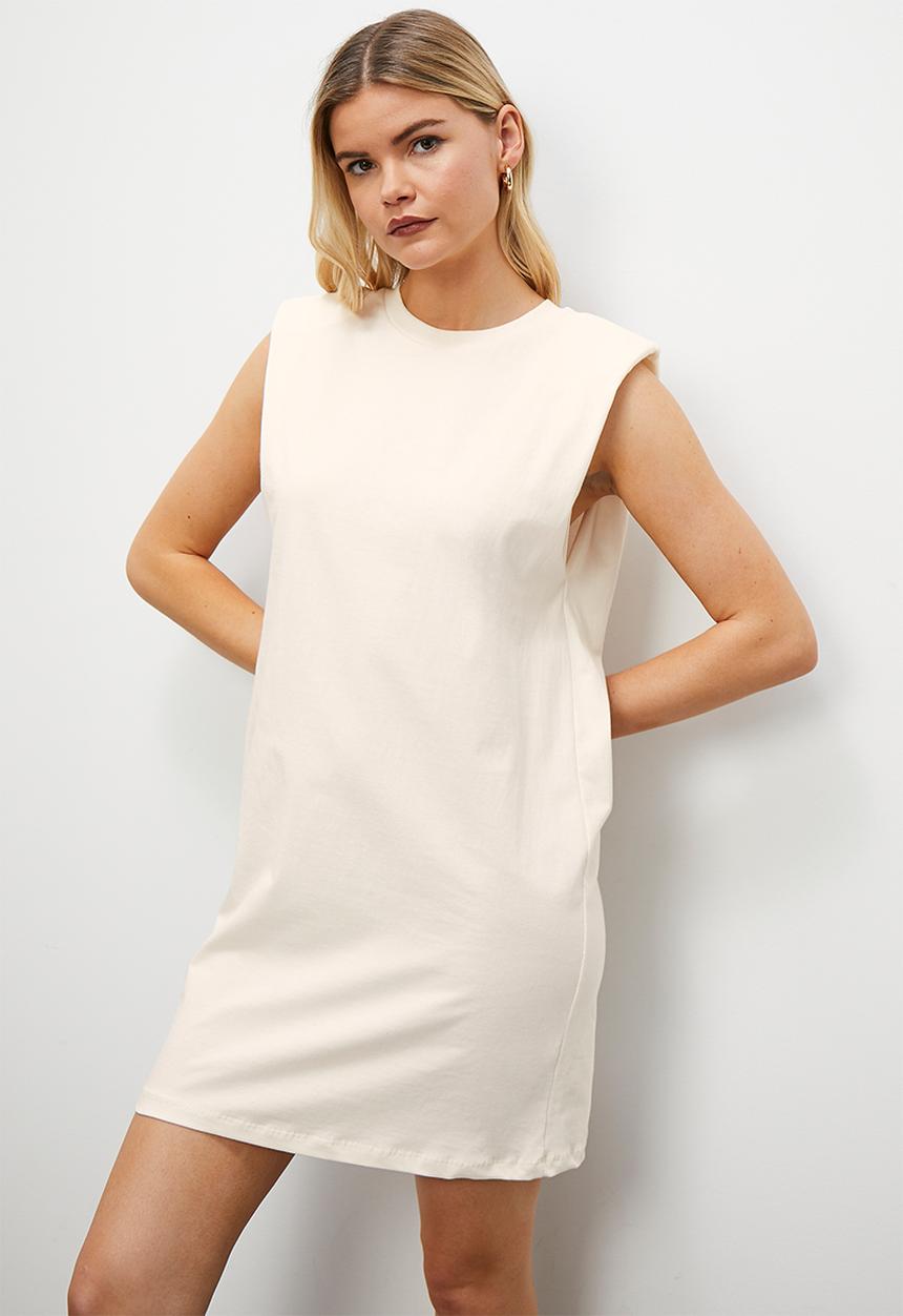 Superbalist - Shoulder detail dress - ecru