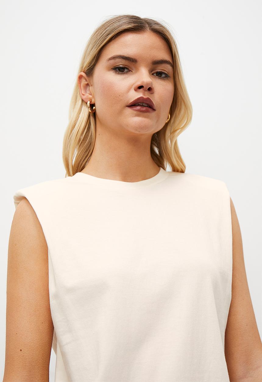 Superbalist - Shoulder detail dress - ecru