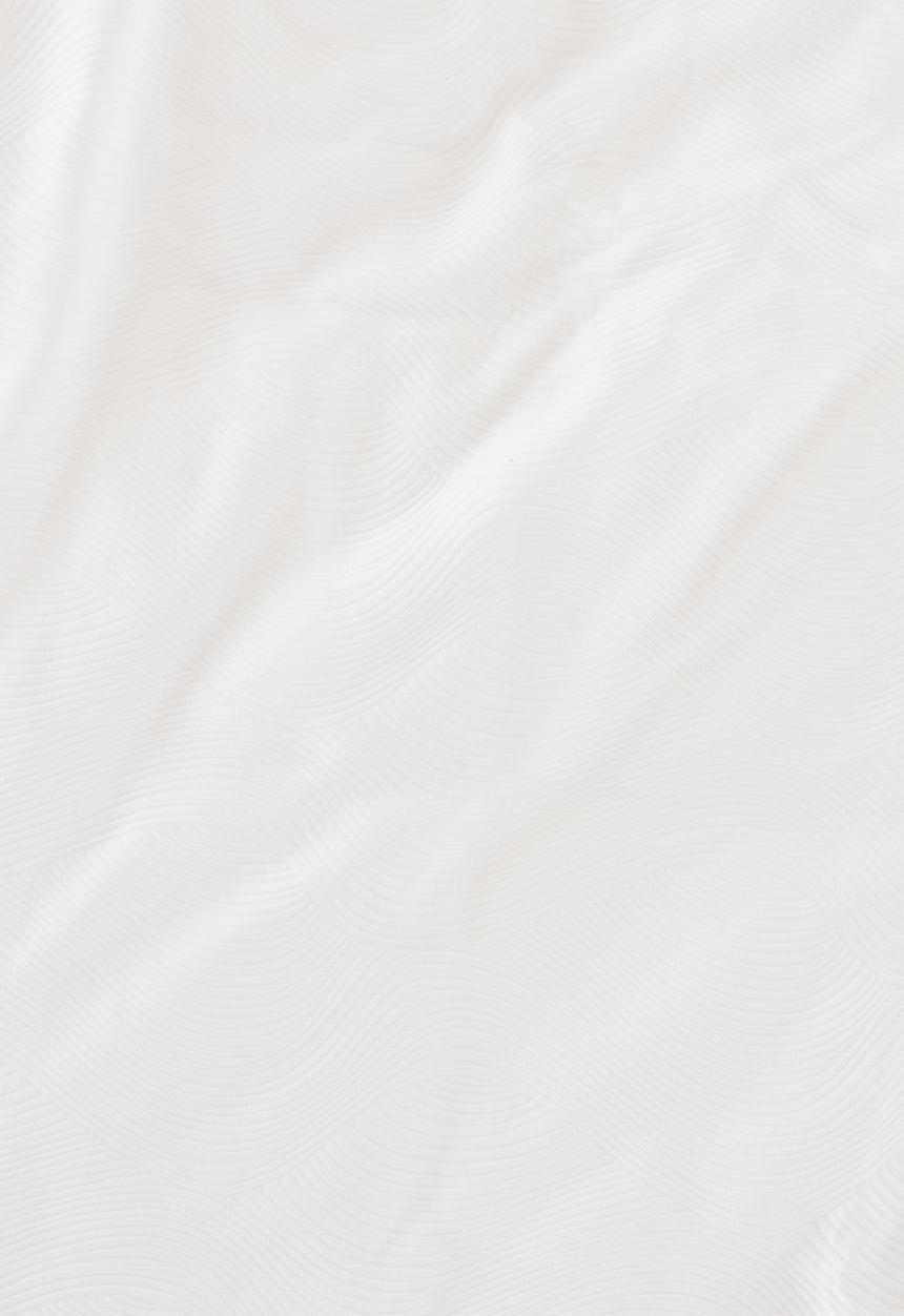 Linen House - Wave cotton jacquard duvet - white
