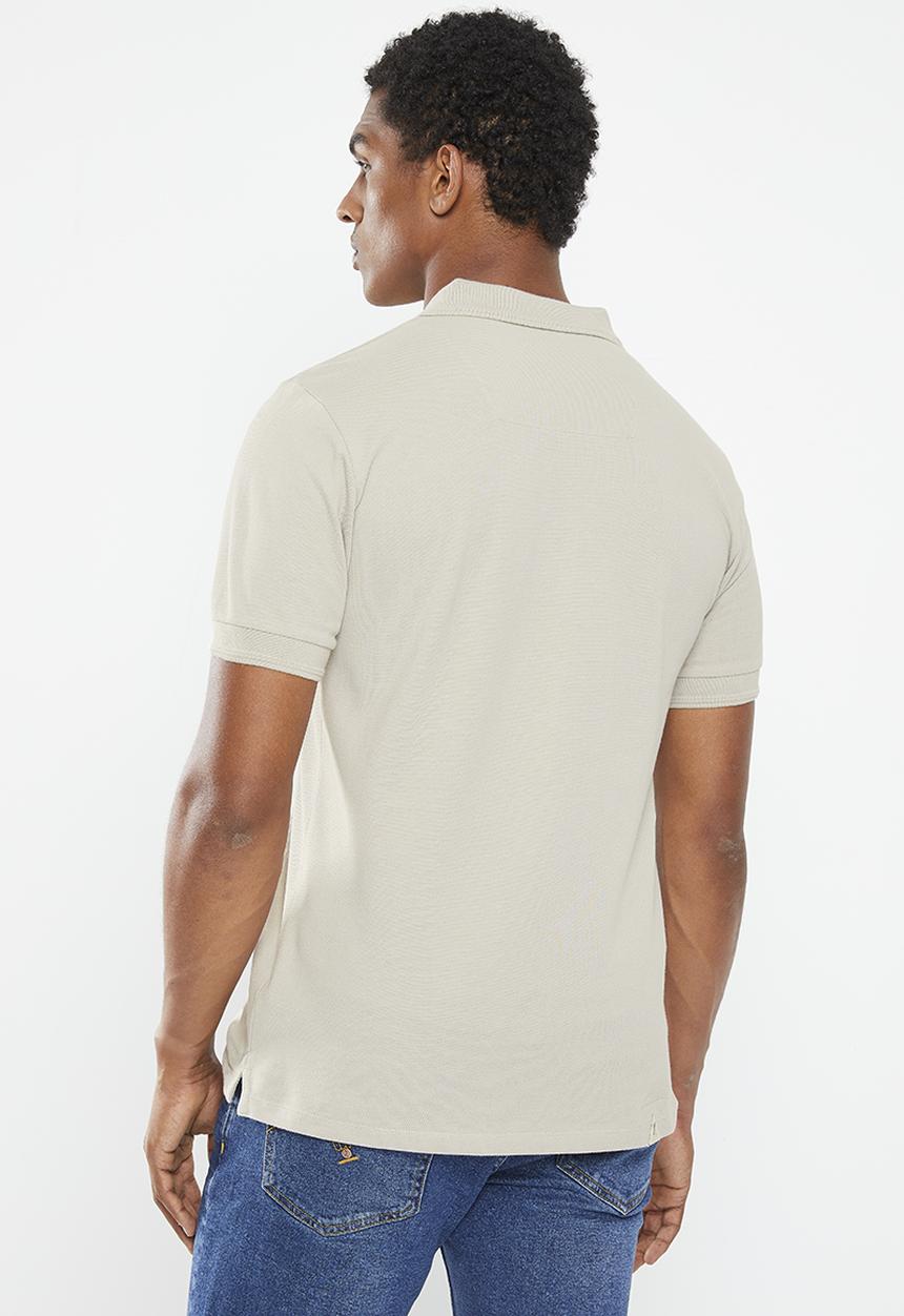 Vertigo - Mens vertigo core enzyme wash pique golfer - drizzle