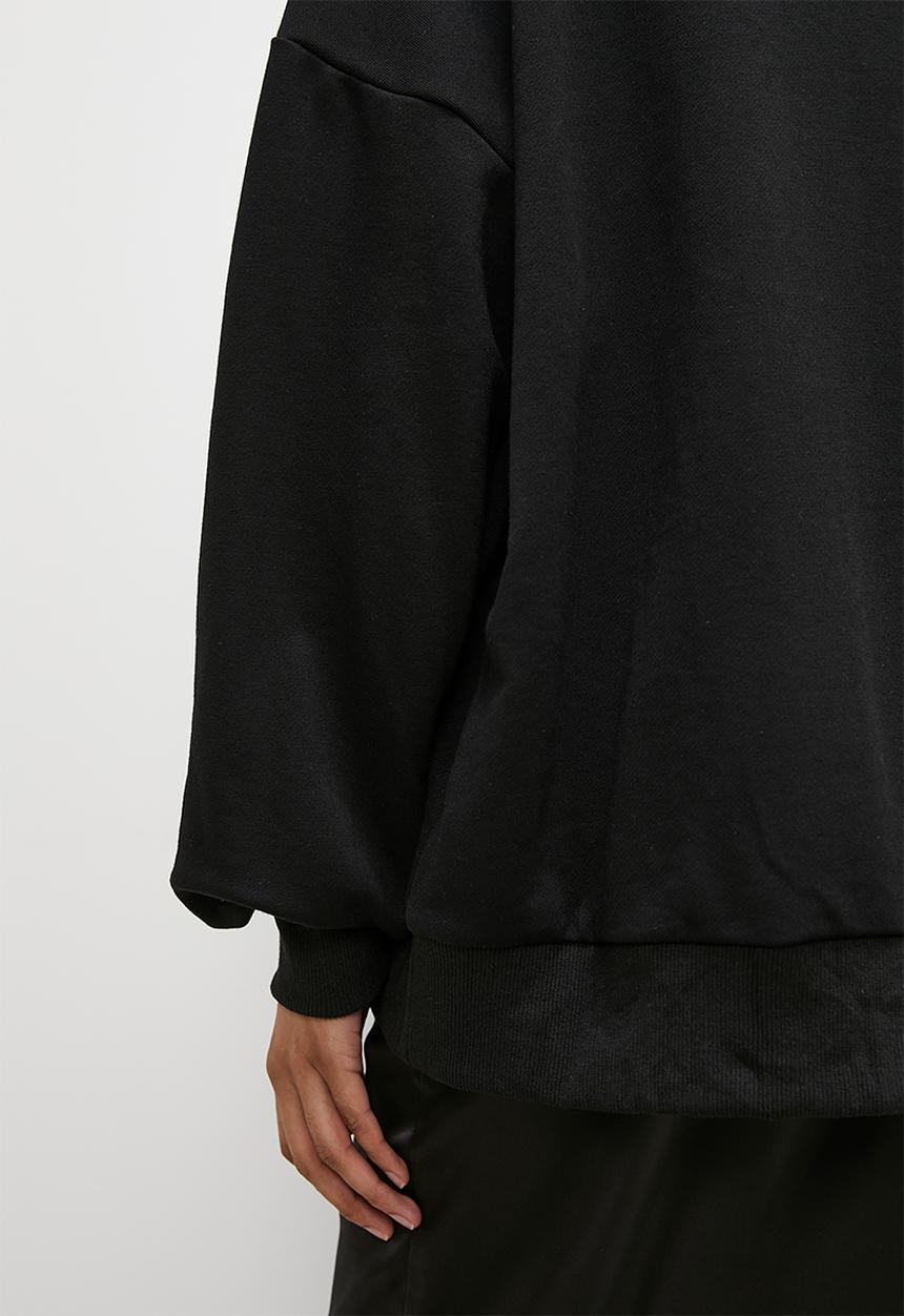 Superbalist - Half zip sweat - black