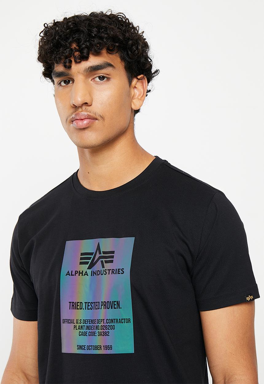 Alpha Industries - Rainbow block t - black