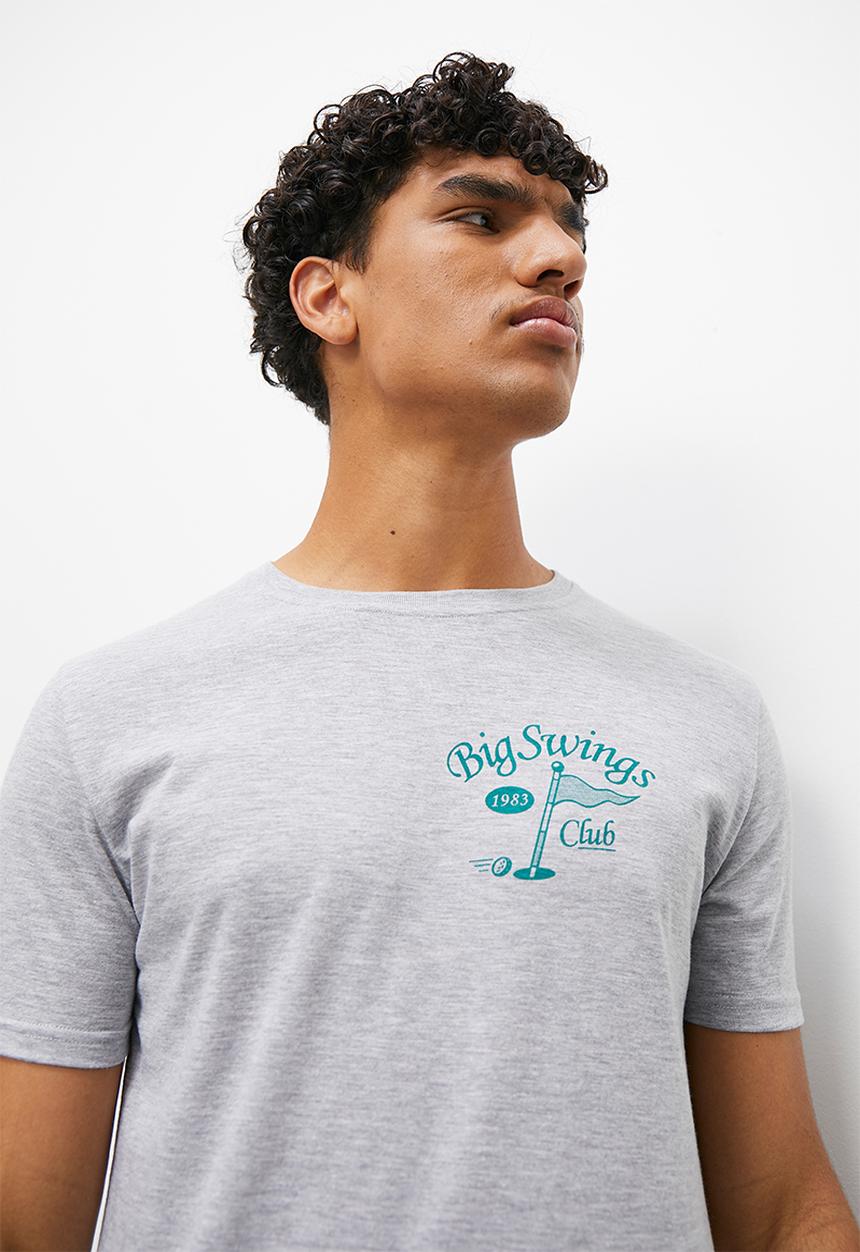 STYLE REPUBLIC - Big savings logo graphic tee - grey melange