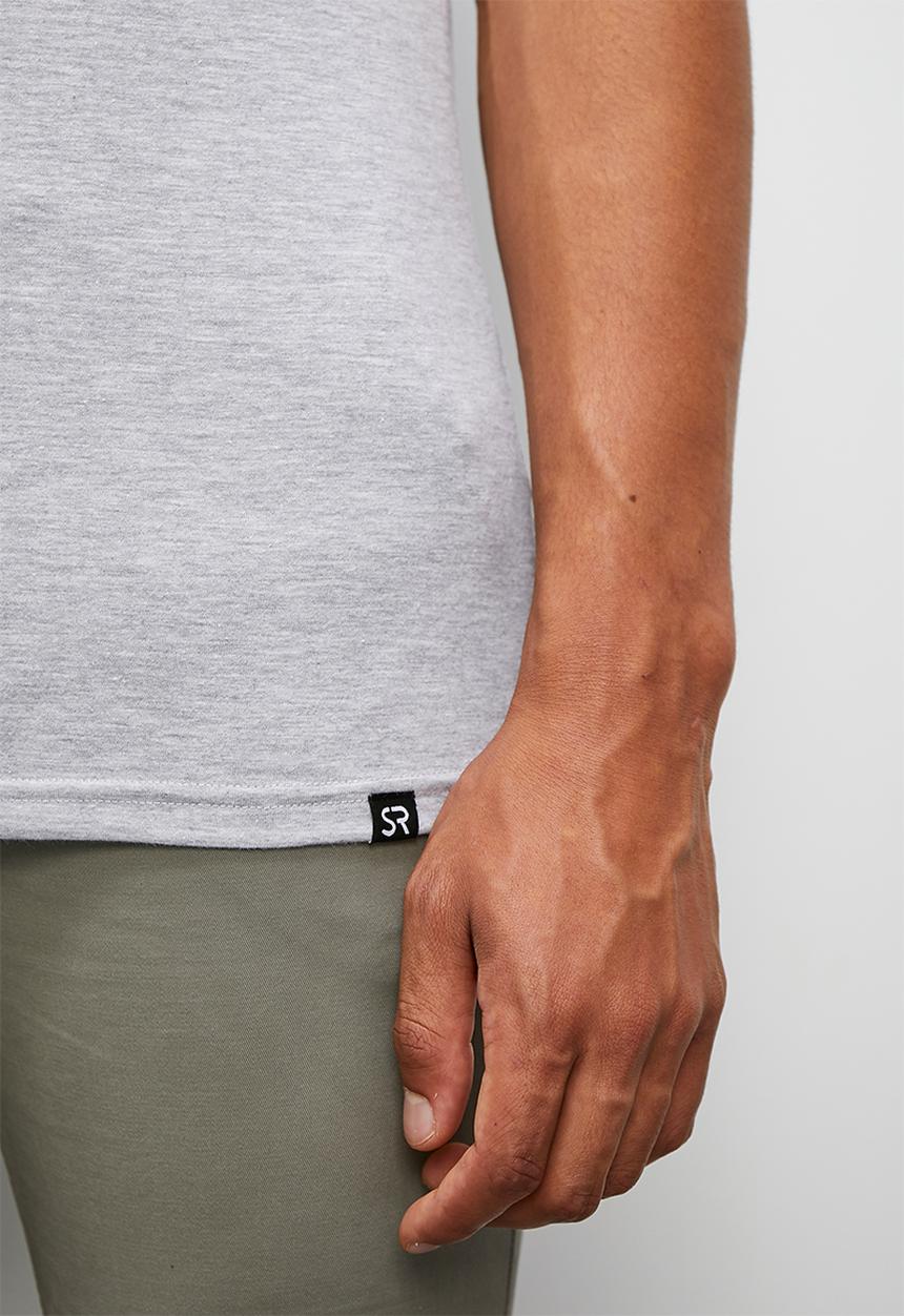STYLE REPUBLIC - Big savings logo graphic tee - grey melange