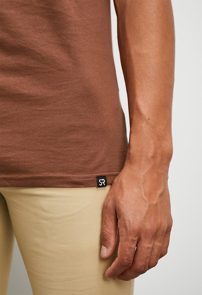 STYLE REPUBLIC - Face sketch print graphic tee - brown