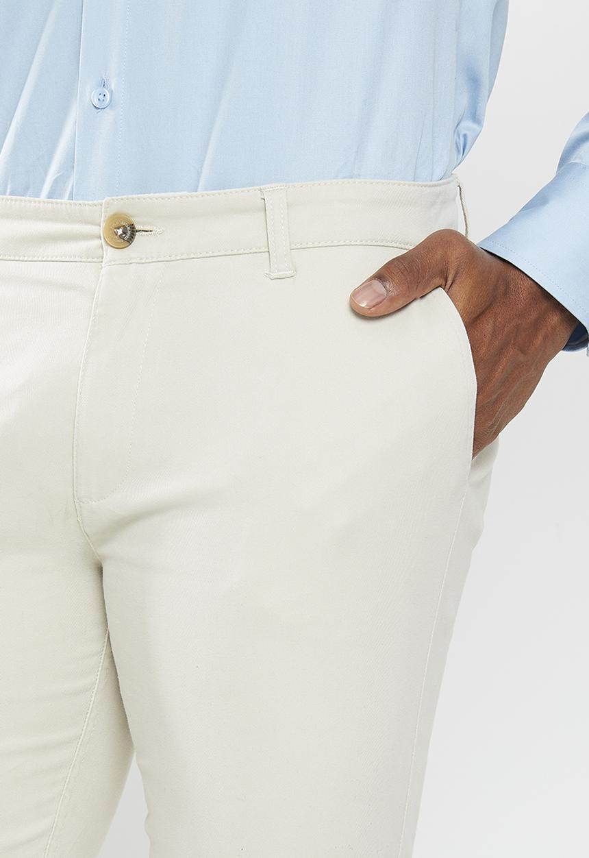 POLO - Mens fashion chino - bone 