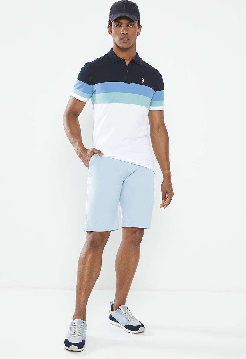 POLO - Mens essential chino short - mid blue 