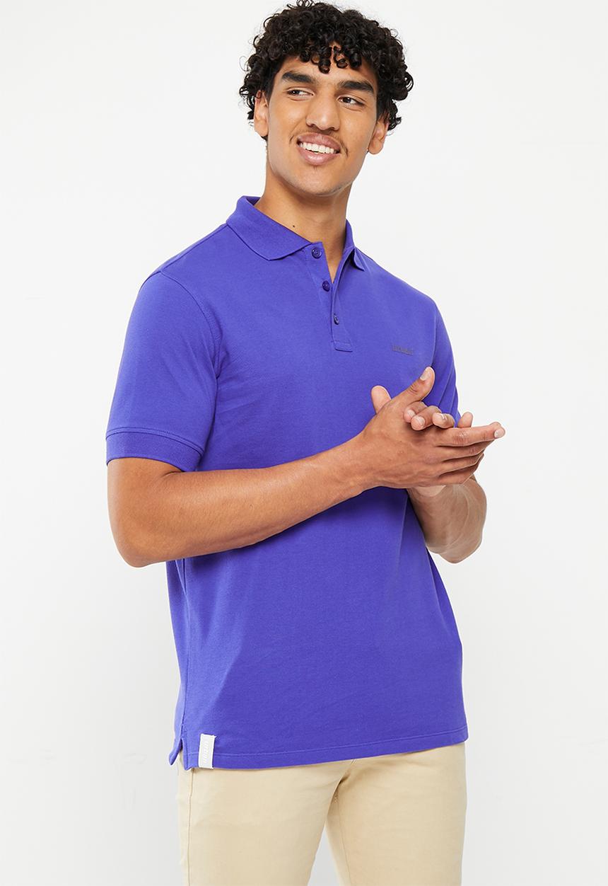 urban° - Mens urban core pique bio polished Golfer - Plain - royal blue