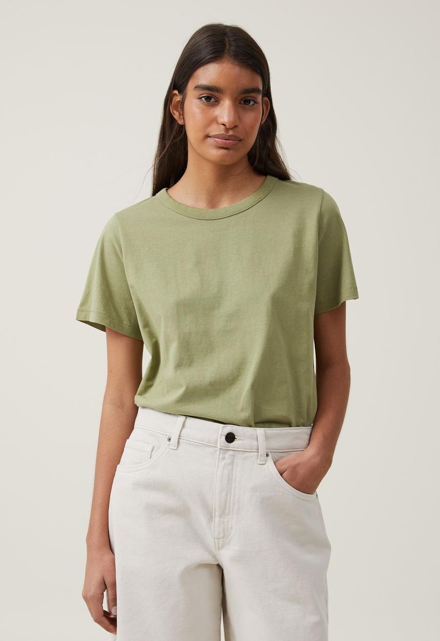 Cotton On - The 91 classic organic tee - cool khaki