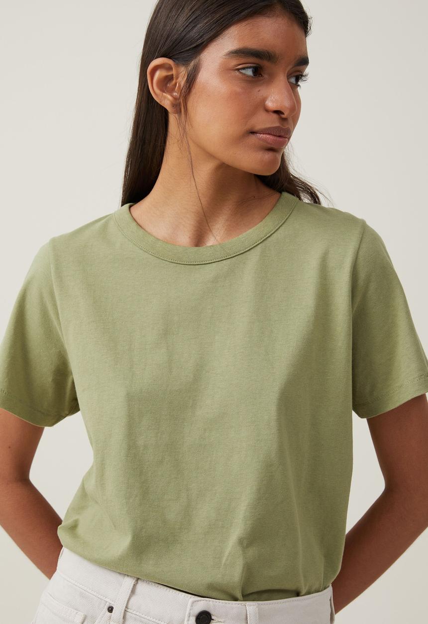 Cotton On - The 91 classic organic tee - cool khaki