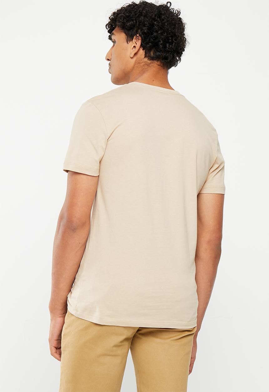 urban° - Mens urban core large hd print  tee  - oxford tan
