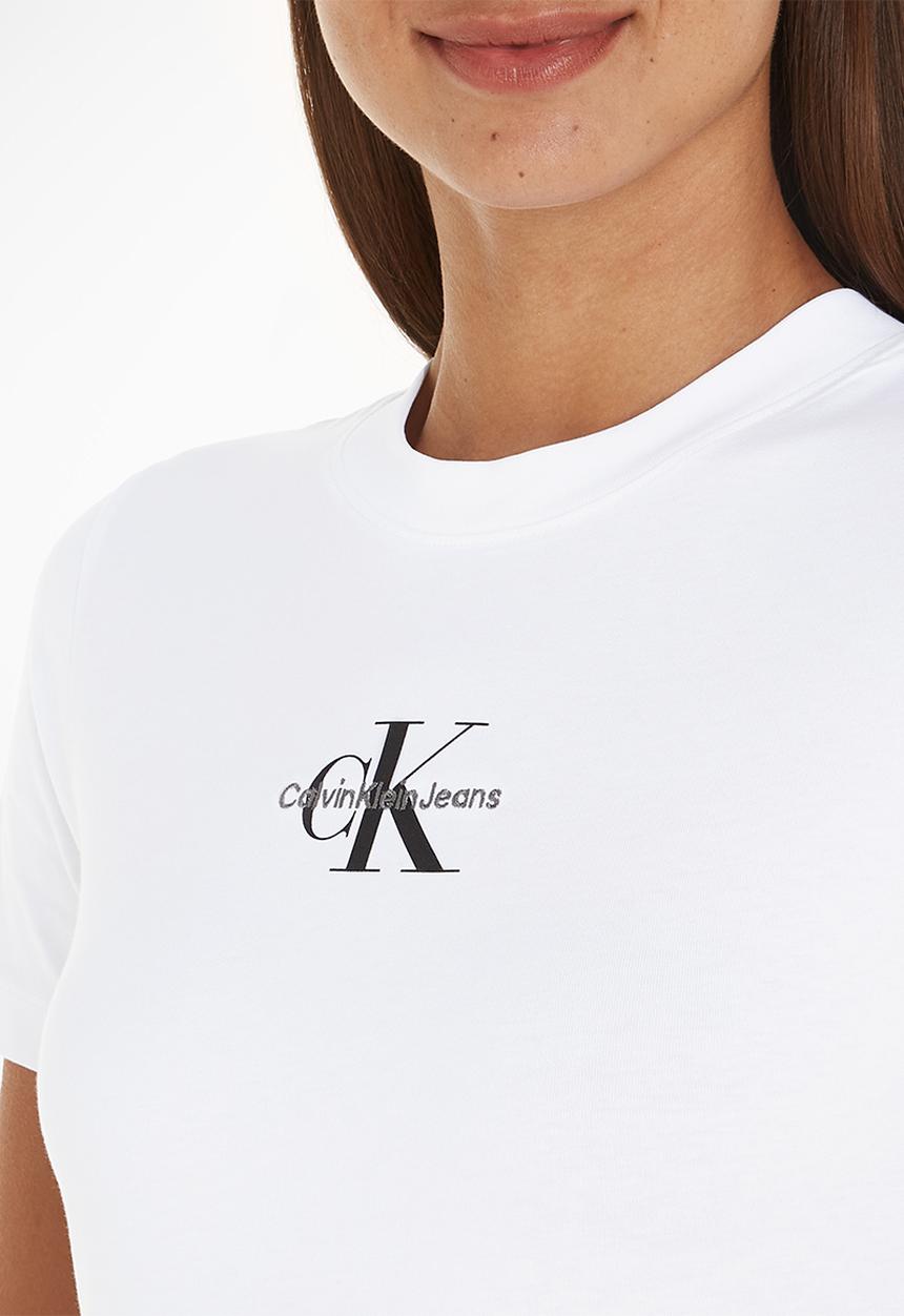Calvin Klein - Monologo slim fit tee - bright white