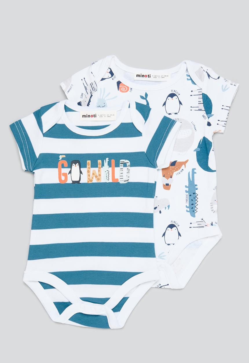 MINOTI - 2 pack bodysuit - blue
