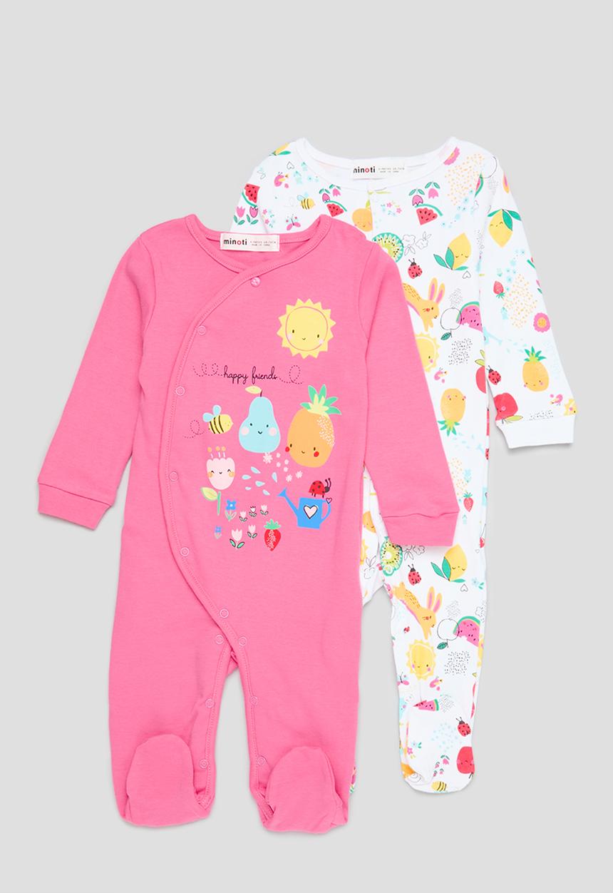 MINOTI - 2 pack sleepsuit - pink 1