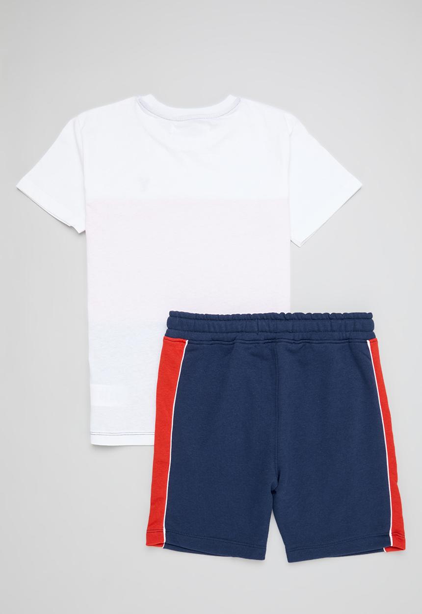 MINOTI - Boys jersey tee & fleece short - navy