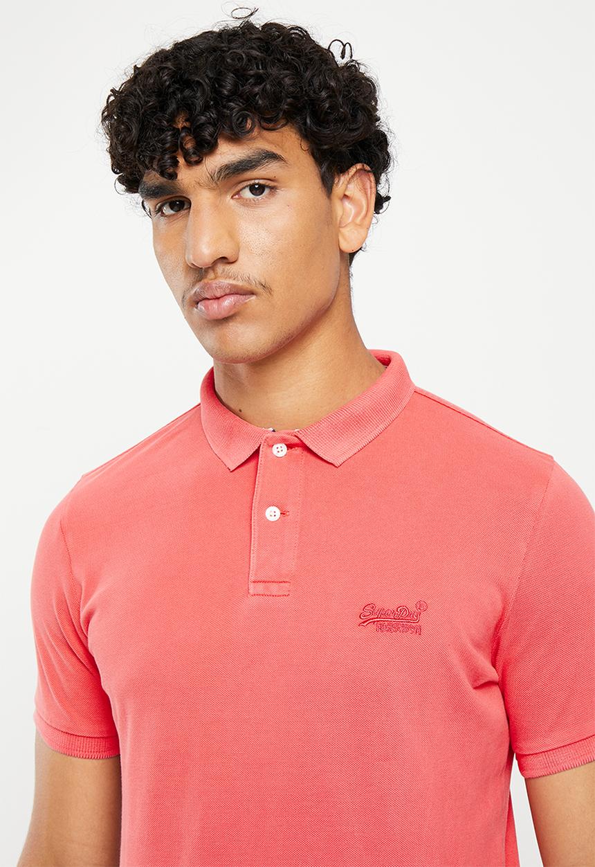 Superdry. - Vintage superstate polo - maldive pink