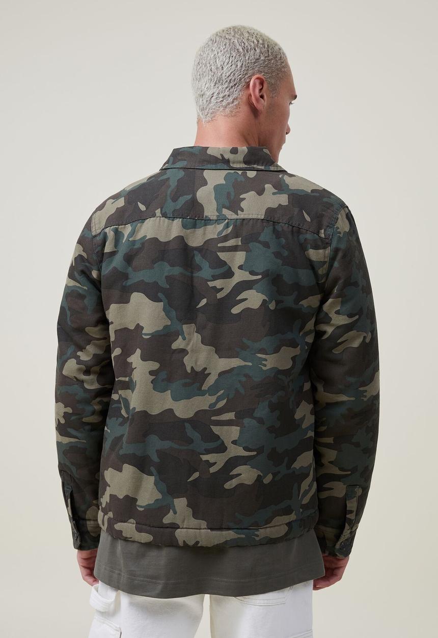 Cotton On - Utility trucker jacket - camo